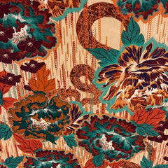 Marylene madou -  viscose Crepe -weelderige bloemen- 32€ /m