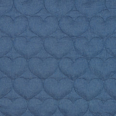Jeans- Doorgestikte hartjes - blauw-  €22/m