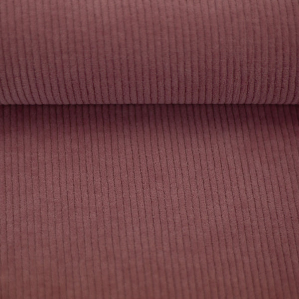 Gebreid  - ribfluweel  Roze- € 21/m