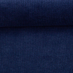 Gebreid  - ribfluweel Donker blauw - € 21/m