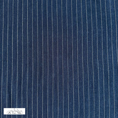 Viscose  Linnen - blauw witte streep -  €30 /m