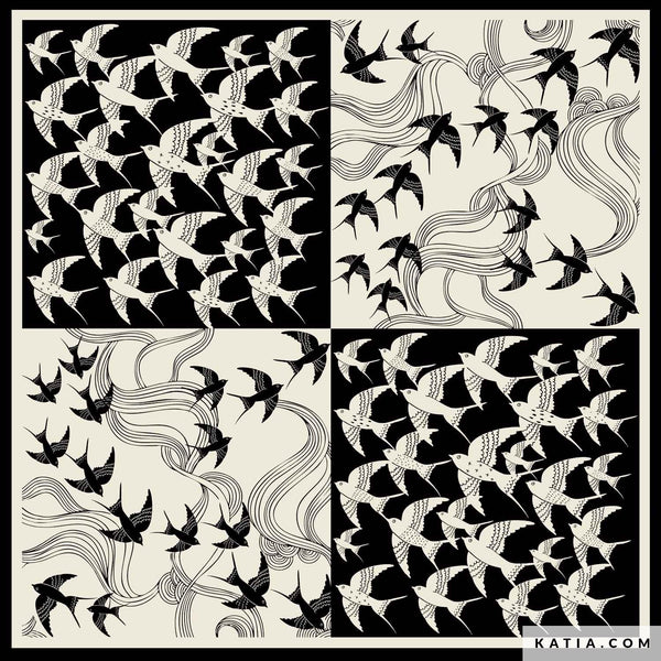 katia - Sjaal paneel - Flying dreams - € 28 per paneel