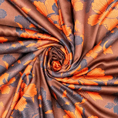 Viscose satijn- Bloemen -  €20/m