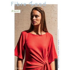 FM - Twill viscose- linnen - katoen- rood-  € 17/m