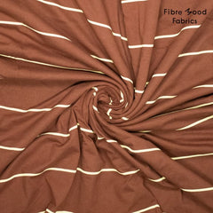 FM - T shirt -gestreept bruin - € 21/m