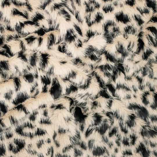 nep bont  - zwart en beige- € 29/m