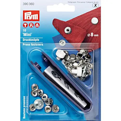 Prym - Mini drukknopen - Zilver-  8mm- € 9,9