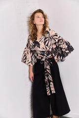 Atelier Jupe- Katoen Black Tropical -  € 26 /m
