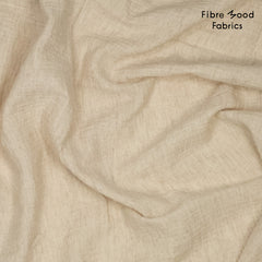 FM Double Gauze met linnen - Licht beige  € 16/m