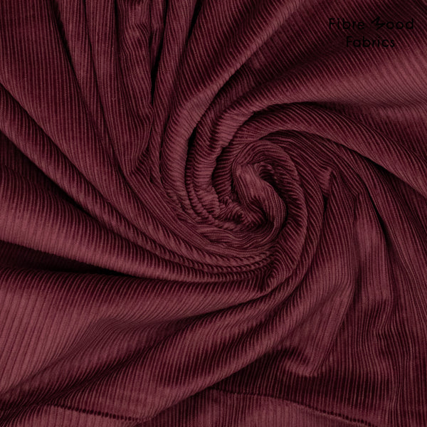 FM - Corduroy washed high low - donker bordeaux € 22,5/m