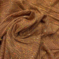 Glitter - roodbruin Pailletten  - 27€ /m