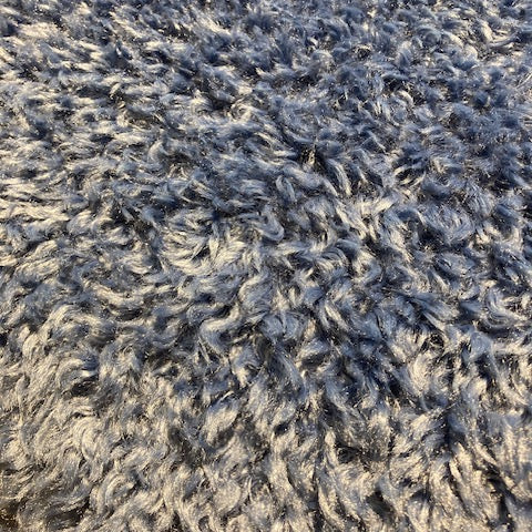 Half langharige Teddy jas   -  jeans blauw -  € 28/m