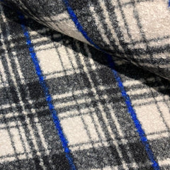 Teddy jas  ruit grijs blauw- -  € 32/m