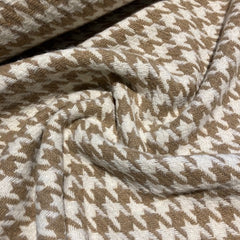 Pied de poule - Beige op wit -  € 31/m