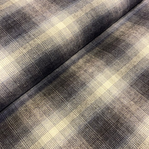 Flanel - Ruit - Grijs Blauw-  € 18/m