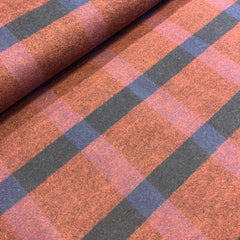 Flanel - Ruit - Bordeaux  blauw -  € 18/m