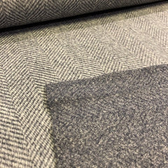 Jas stof - visgraat blauw  -  € 27/m