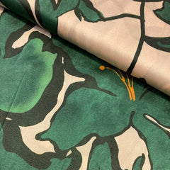 Zijde Stretch - bloemen -  €90 /m