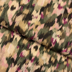 Viscose crepe- abstract groene tinten € 30/m