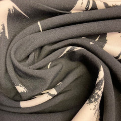 Viscose- bloemen op zwart- 35€ /m
