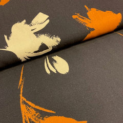 Viscose- bloemen op donkerblauw- 35€ /m