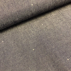 Chambray- Dunne jeans  met studs - € 21/m