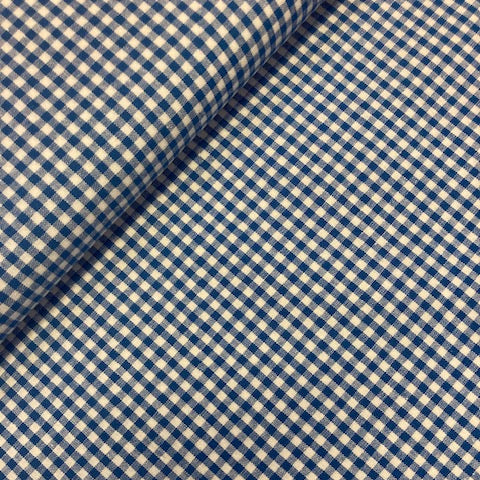 Katoen-  vichy ruit blauw-  € 12/m