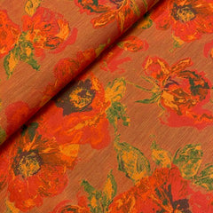 Brokaat -  roze en Paarse bloemen 35 € /m