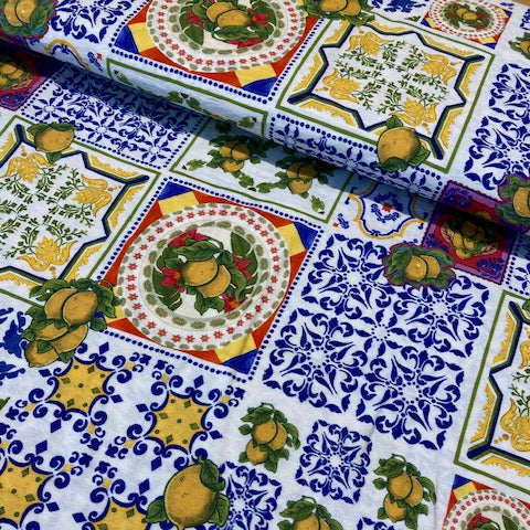 crinkel viscose- citroenen - € 37/m