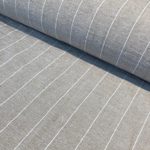 Linnenlook - beige Streep ecru - € 15/m