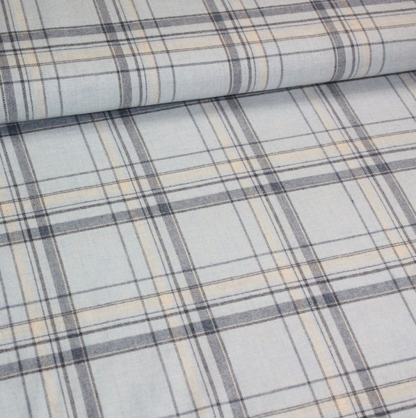 Flanel - Ruit - licht blauw € 17/m