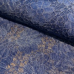 Kant - blauw bloemen- € 19/m