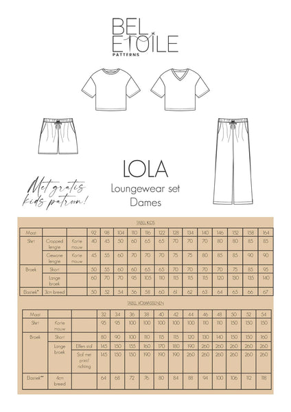 Bel'Etoile - Lola loungewear - Dames en kids -  € 16