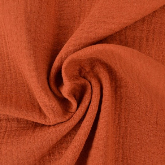 Double Gauze - roest- € 16/m