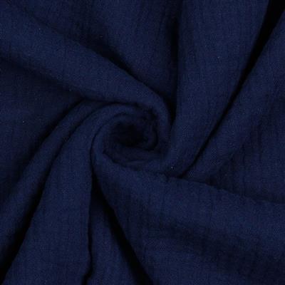 Double Gauze - donker blauw - € 14/m