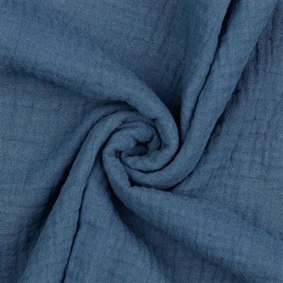 Double Gauze - jeans blauw - € 14/m