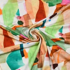 Viscose Jersey - Abstracte vormen - €33/m