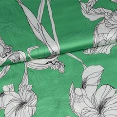 Satijn Stretch  - bloemen - 23 € /m