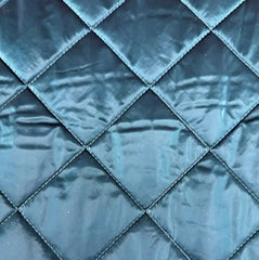 Doorgestikt of quilted buiten jas - petroleum blauw -€38/m