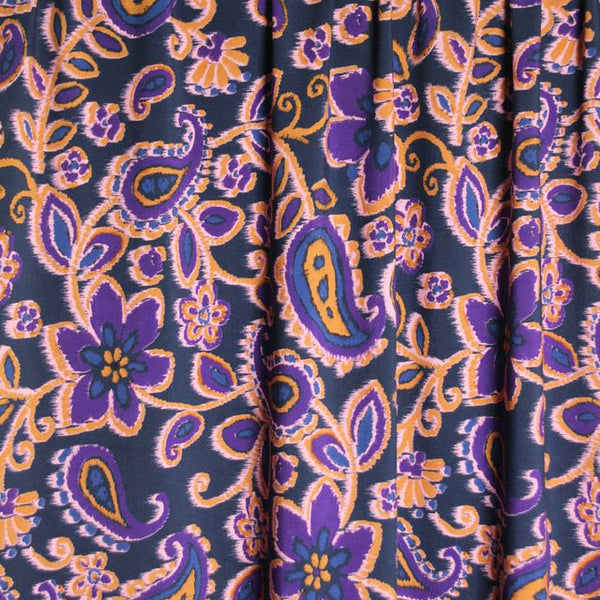 Atelier Jupe-Blauwe viscose  paisley print -  € 26 /m